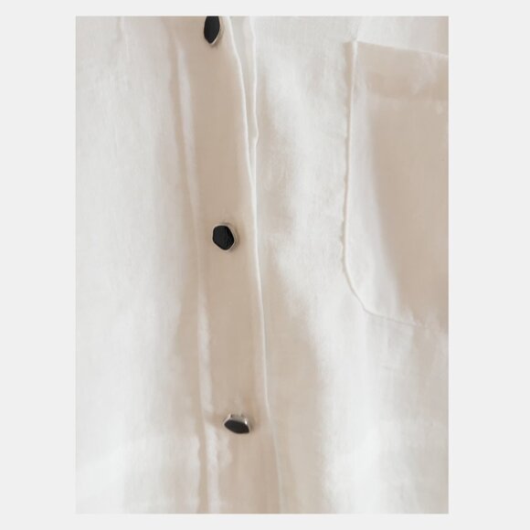 White Semi-Sheer Embroidered Blouse - Picture 4 of 9